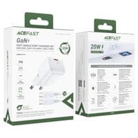 Зарядний пристрій ACEFAST A77 mini PD30W GaN single USB-C charger set (C3-03) White