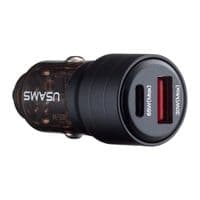 АЗУ Usams US-CC176 C36 95W Aluminum Alloy Transparent A+C Mini Car Charger