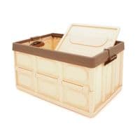 Органайзер пластиковый с крышкой в багажник автомобиля, 520x360х290mm, Brown