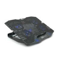 Подставка под ноутбук IceCoorel K5, 10-15", 1*125mm 1400&plusmn;10% RPM + 4*70mm 2500&plusmn;10%RPM, корпус пластик+алюминий, 2xUSB2.0, 365x Q18