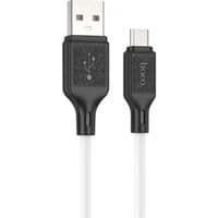 Кабель HOCO X90 Cool silicone charging data cable for Micro White