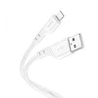 Кабель HOCO X97 Crystal color silicone charging data cable iP white