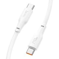 Кабель HOCO X93 Type-C to Type-C 100W, 2m, TPE, TPE connectors, White