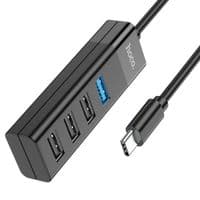 Кабель-переходник HOCO HB25 Easy mix 4-in-1 converter(Type-C to USB3.0+USB2.0*3) Black