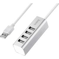 Кабель-перехідник HOCO HB1 4USB Line machine Silver