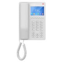 Grandstream GHP630, Компактний готельний IP-телефон, 2 облікові записи SIP, 2 лінії, 1x Ethernet 10/100 PoE, кольоровий РК-дисплей 480x320 (3,5 дюйма), без блоку живлення, білий