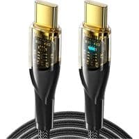 Кабель Essager Interstellar Transparent Design USB Charging Cable Type C to Type C 100W 1m black (EXCTT1-XJ01-P)