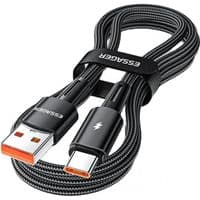 Кабель Essager Sunset USB A to Type C 120W USB Charging Cable 1m black (EXC120-CG01-P)