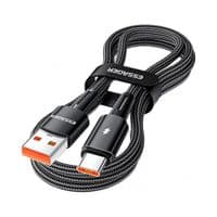 Кабель Essager Sunset USB A to Type C 120W USB Charging Cable 2m black (EXC120-CGA01-P)