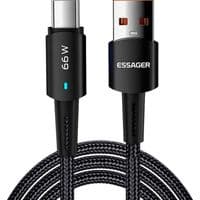 Кабель ESSAGER Sunset Type-C 6A USB charging and data Fully compatible cable 0.5m Black