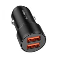 Автомобильное зарядное устройство BOROFONE BZ19B Wisdom 36W dual port QC3.0 car charger Black