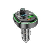 АЗУ с FM-модулятором BOROFONE BC47 Might PD30W+QC3.0 car BT FM transmitter Jazz Metal Gray