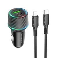 Автомобильное зарядное устройство BOROFONE BZ21 Brilliant  Black