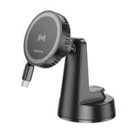 Держатель для мобильного с БЗУ BOROFONE BH208 Mona  Black
