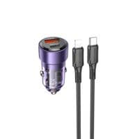 Автомобильное зарядное устройство BOROFONE BZ20 Smart  Transparent Purple