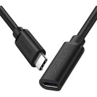 Кабель UGREEN US353 USB-C/M to USB-C/F Gen2 5A Extension Cable 1m (Black)(UGR-10387)