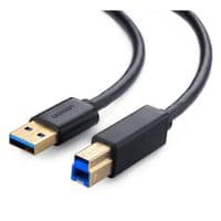 Кабель UGREEN US210 USB 3.0 AM to BM Print Cable 1m (Black）(UGR-30753)
