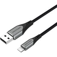Кабель Vention USB 2.0 A to Lightning Cable 2M Gray Aluminum Alloy Type (LABHH)