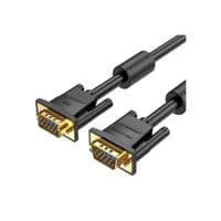 Кабель Vention VGA(3+6) Male to Male Cable with ferrite cores 3M Black (DAEBI)
