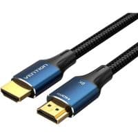 Кабель Vention Cotton Braided HDMI-A Male to Male HD v2.1 Cable 8K 2M Blue Aluminum Alloy Type (ALGLH)