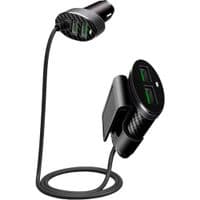 Автомобильное зарядное устройство CHAROME C7 4-Port Front and Back Seat Car Charger Black