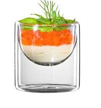 Набір креманок з подвійними стінками Ardesto, 220мл, 2шт, боросилікатне скло, прозорий