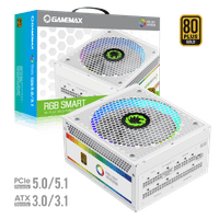 Блок живлення 850W, 80 Gold,ARGB ring fan 140mm,fu lly modularOPP, OVP, UVP, OCP, OTP, SCP RGB 850 PRO WH (ATX3.0/3.1 PCI