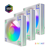 Кулер для корпуса 120мм КИТ 3*120мм mm Black frame ARGB Fan 3 in 1 Kit RD300 WH