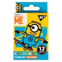 Крейда Yes кольоровий квадратний 12 шт 6 колір Minions (400391)