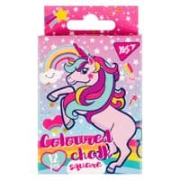 Крейда Yes кольорова квадратна 10х10 12 шт 6 колір Unicorn (400394)