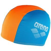 Шапка для плавания Arena Polyester II JR 002468-730 голубой, оранжевый (3468336218143)