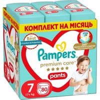 Підгузки Pampers Premium Care Pants Трусики Розмір 7 (17+ кг) 80 шт. (8700216338981)
