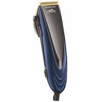 Машинка для стрижки Monte MT-5057 B, Blue, 18W, питание от сети, 4 насадки (3, 6, 9, 12мм), лезвия с титановым покрытием, в комплекте щеточка для чистки, расческа, ножницы, НЕ нуждается в масле
