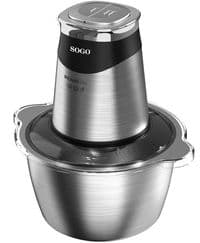 Подрібнювач Sogo SS-5262, Inox, 500W, ємність 1.8л, 2 швидкості, 4 леза, чаша з нержавіючої сталі, насадка для очищення часника