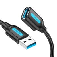 Кабель Vention USB 3.0 A Male to A Female Extension Cable 1M black PVC Type (CBHBF)