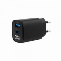 Мережевий ЗП Gembird TA-UC-PDQC30LCD-BK-01