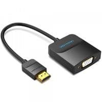 Переходник HDMI M -> VGA F, 1080P 60Hz, 3,5мм Audio, кабель 0,15м Vention