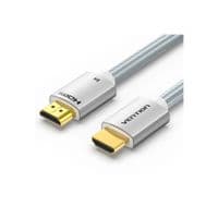 Кабель HDMI M-M, 2.0 м, V2.1, 8K 60Гц оплетка, Silver Metal Type Vention