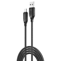 кабель XO NB235 Zebra Series Braided USB-A to Type-C - 1m (Чорний)