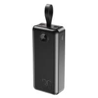 зовн. акум. XO PR240 - 30000 mAh PD20W + QC22.5W with light (Чорний)