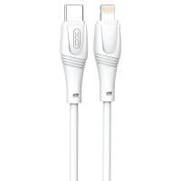 кабель XO NBQ239A Zeus Series High Elastic Type-C to Lightning - 27W - 1m (Белый)