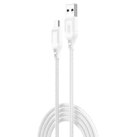 Кабель XO NB235 Zebra Series Braided USB-A to Micro - 1m (Белый)