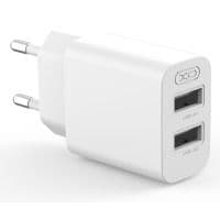 Мережева зарядка XO L109 - 12W Dual port USB-A (Білий)