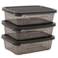 контейнер пл. HEREVIN STYLE GREY /НАБІР 3 шт /прям./0.6 л (162331-012)