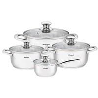 Набор посуды RINGEL Grey line Набор кастрюль 8 пр. ковш+кастр 1.6-5.5л нерж (RG-6009)