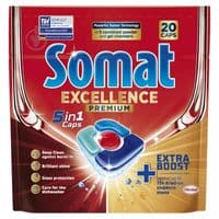 Таблетки для посудомийних машин Somat Excellence 5-в-1 20 шт. (9000101808384)