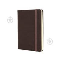 Книга записна Optima А6 SQUARE, тверда обкладинка, гумка, кремовий блок лінія, коричневий (O20386-07)