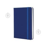 Книга записна Optima А6 SQUARE, тверда обкладинка, гумка, кремовий блок лінія, синій (O20386-02)