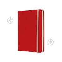 Книга записна Optima А6 SQUARE, тверда обкладинка, гумка, кремовий блок лінія, червоний (O20386-03)