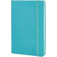 Книга записна Optima А5 VIVELLA, м’яка обкладинка, гумка, білий блок лінія, бірюзовий (O27104-21)